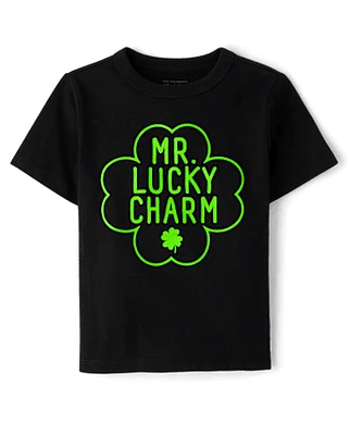 Baby And Toddler Boys St. Patrick's Day Mr. Lucky Charm Graphic Tee