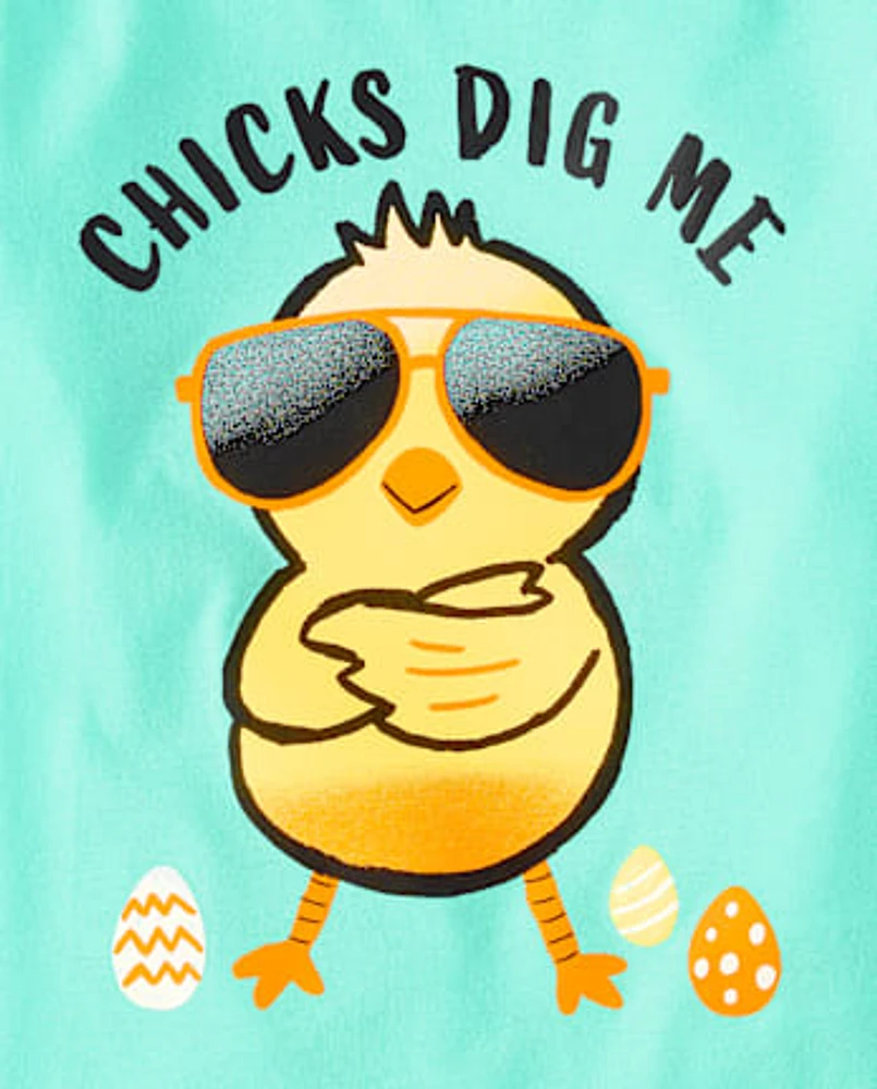 Baby And Toddler Boys Easter Chicks Dig Me Graphic Tee