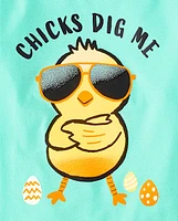 Baby And Toddler Boys Easter Chicks Dig Me Graphic Tee