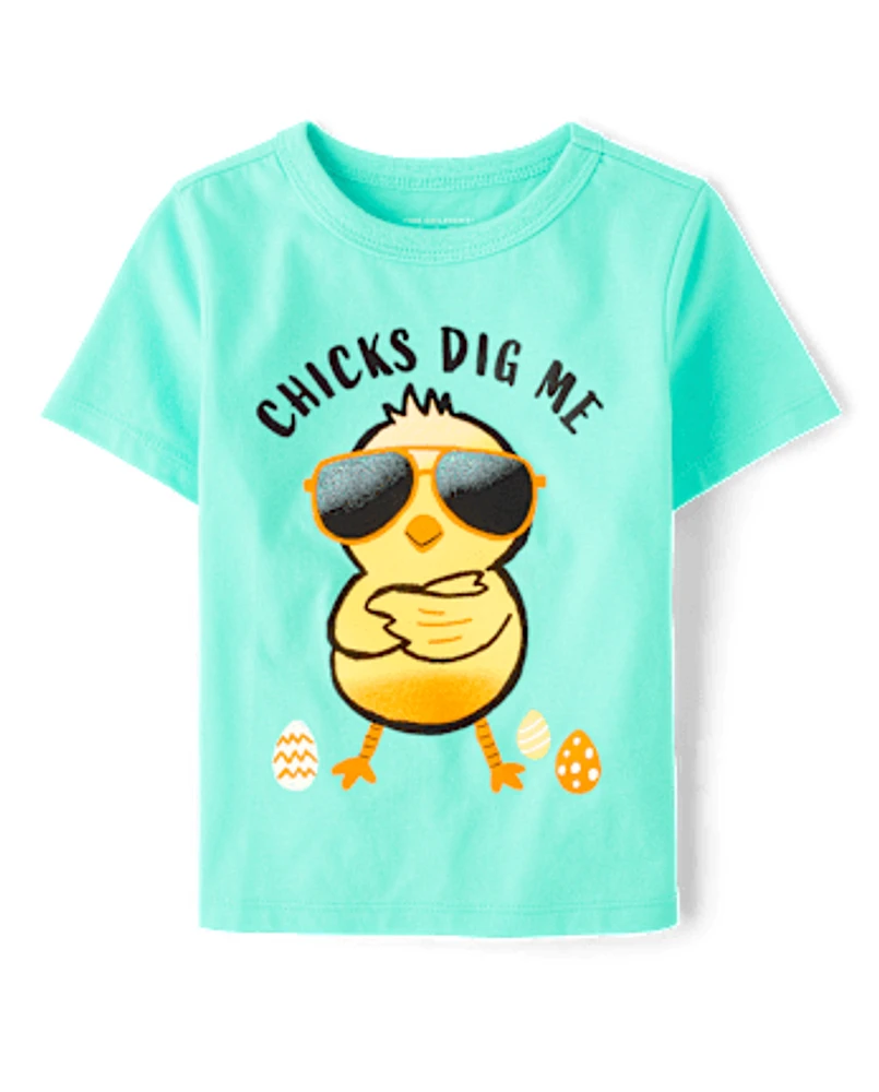 Baby And Toddler Boys Easter Chicks Dig Me Graphic Tee