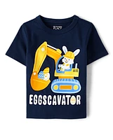 Baby And Toddler Boys Easter Eggscavator Graphic Tee