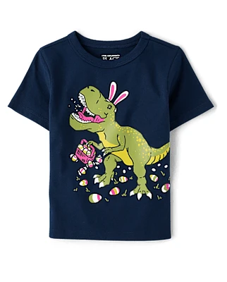 Baby And Toddler Boys Easter Dino Graphic Tee