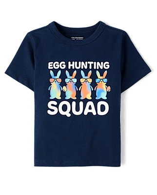 Baby And Toddler Boys Matching Family Easter Egg Hunting Squad Graphic Tee