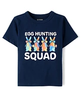 Baby And Toddler Boys Matching Family Easter Egg Hunting Squad Graphic Tee