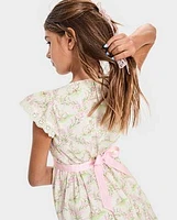 Girls Bunny Ruffle Dress