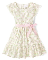 Girls Bunny Ruffle Dress