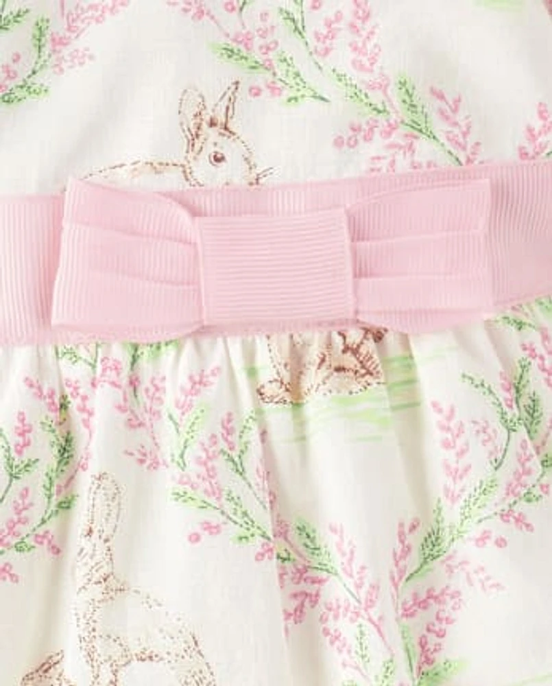 Baby Girls Bunny Ruffle Dress