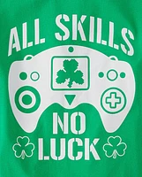 Boys All Skills St. Patrick's Day Gamer Graphic Tee