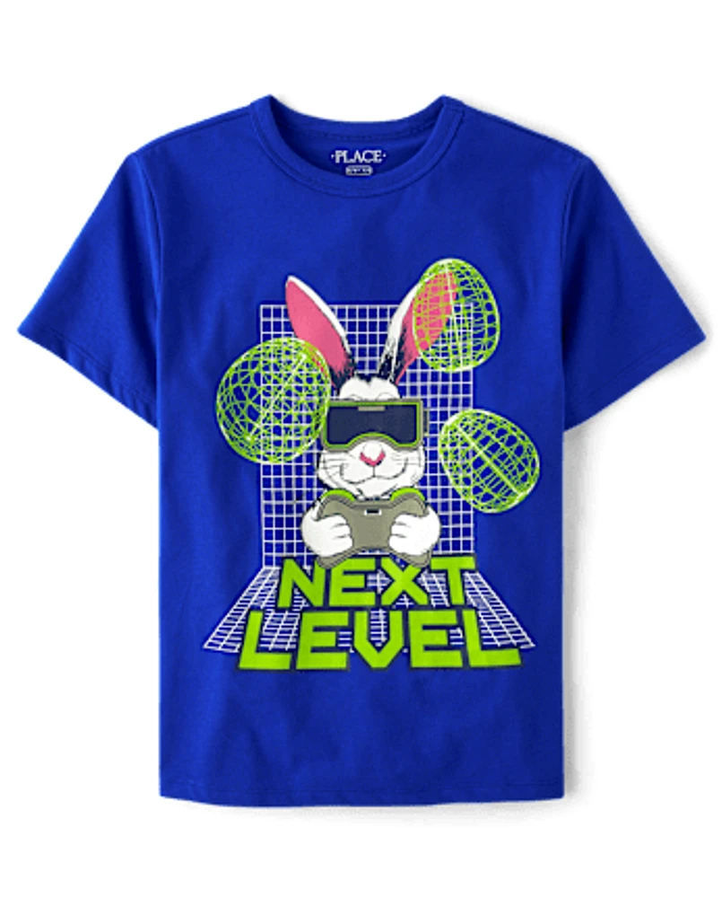 Boys Easter Bunny Gamer Graphic Tee