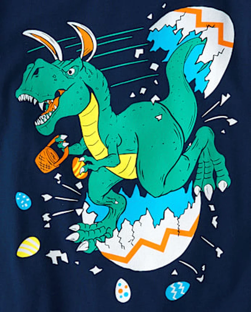 Boys Easter Dino Graphic Tee