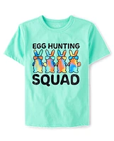 Unisex Kids Matching Family Easter Egg Hunting Squad Graphic Tee