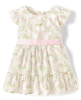 Toddler Girls Bunny Ruffle Dress