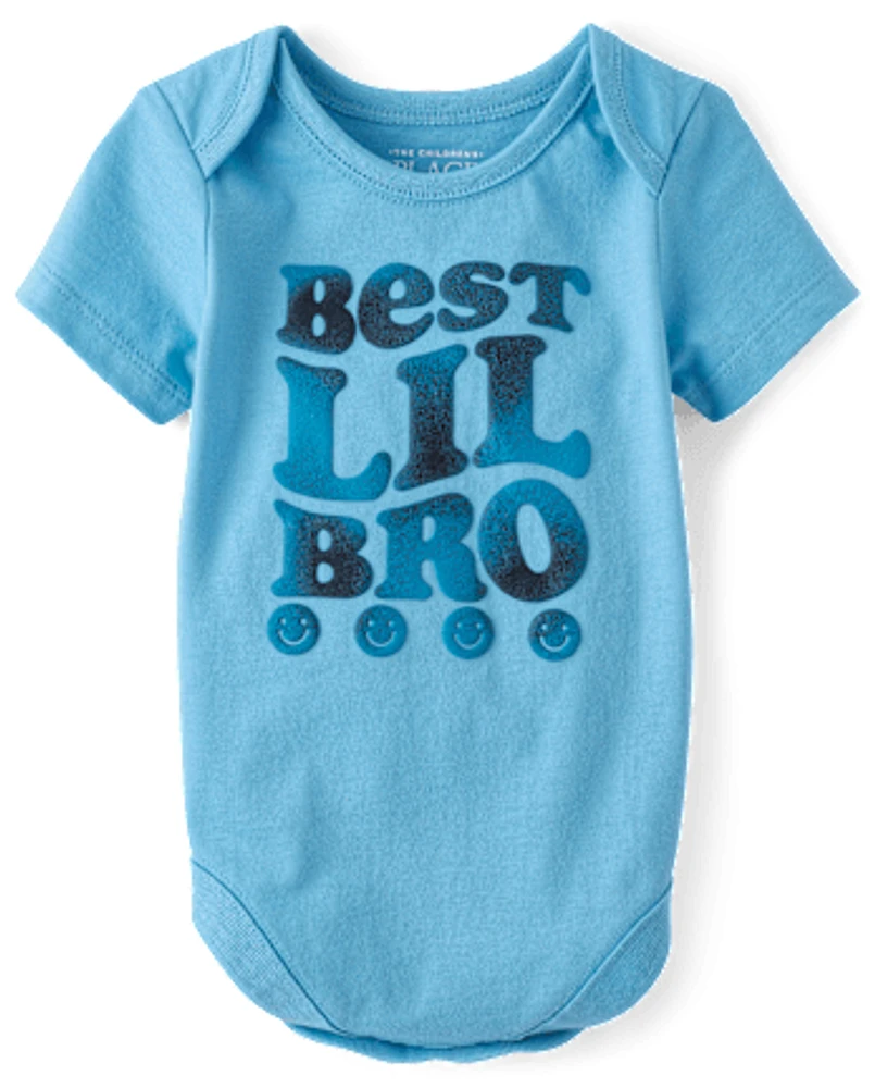 Baby Boys Best Lil Bro Graphic Bodysuit