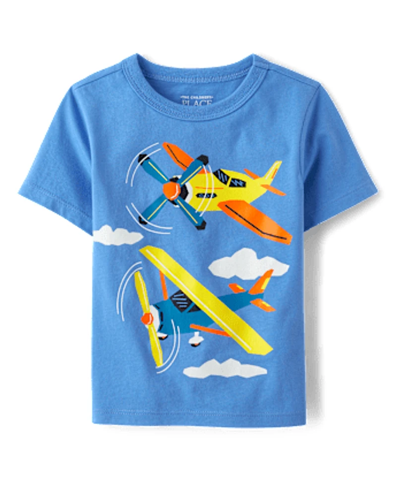 Baby And Toddler Boys Airplane Graphic Tee