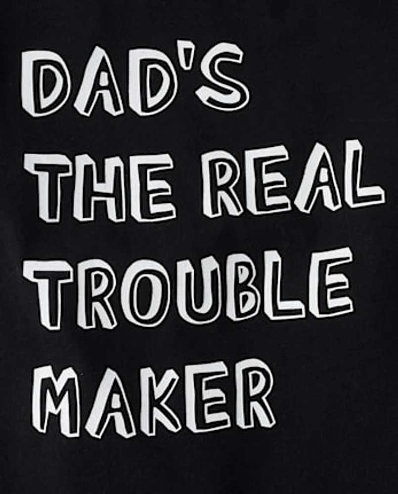 Baby And Toddler Boys Dad Trouble Maker Graphic Tee