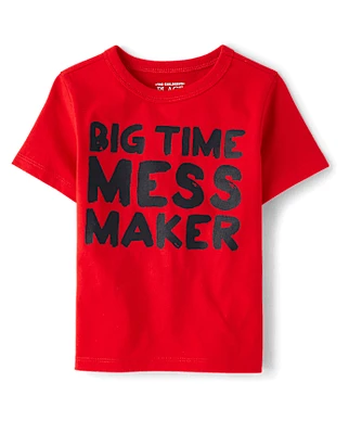 Baby And Toddler Boys Mess Maker Graphic Tee