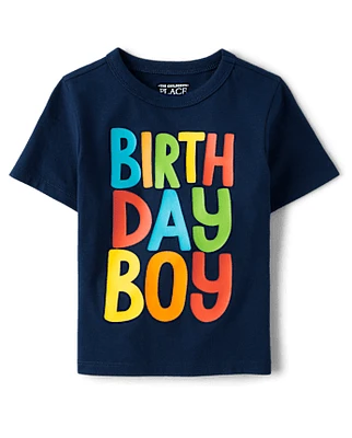 Baby And Toddler Boys Birthday Boy Graphic Tee