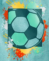 Baby And Toddler Boys Soccer Ball Graphic Tee