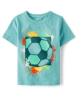 Baby And Toddler Boys Soccer Ball Graphic Tee