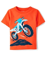 Baby And Toddler Boys Motor Bike Graphic Tee