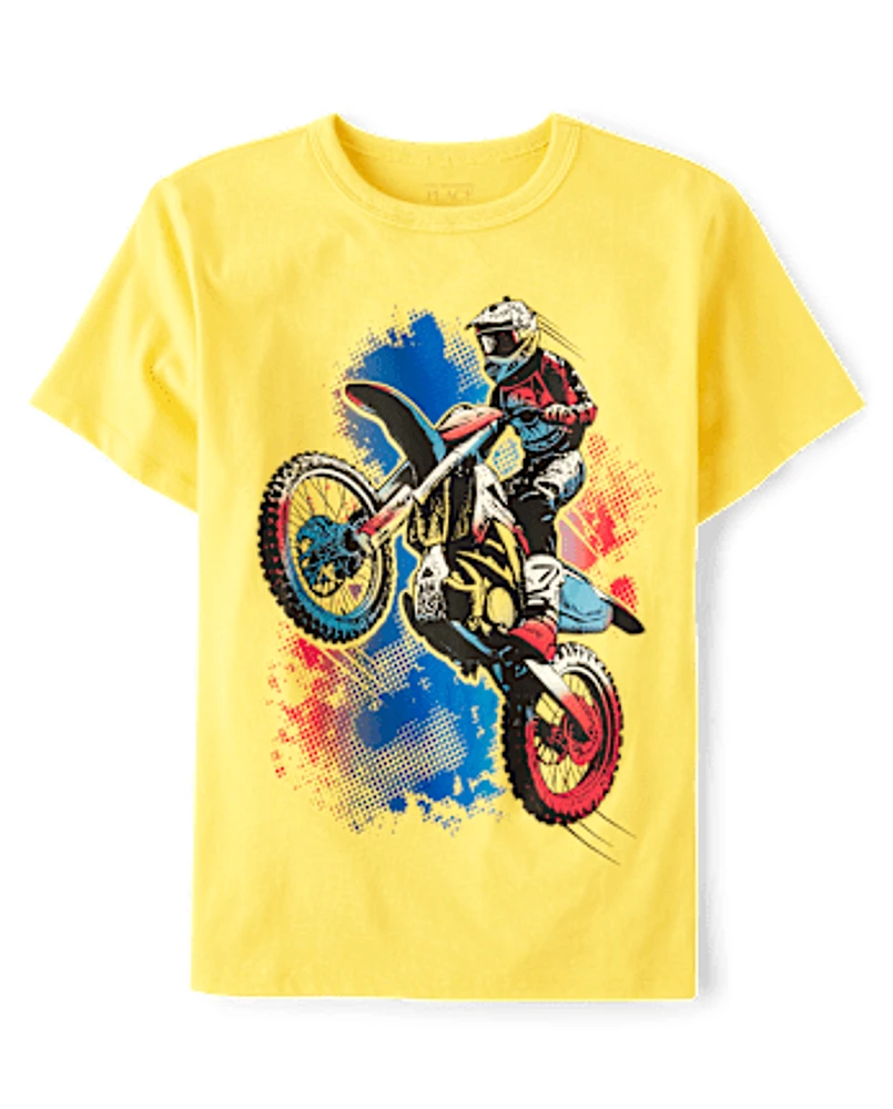 T-shirt imprimé moto garçon