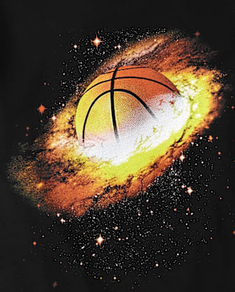 Boys Basketball Galaxy Graphic Tee