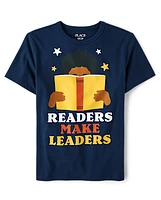 Boys Readers Make Leaders Graphic Tee