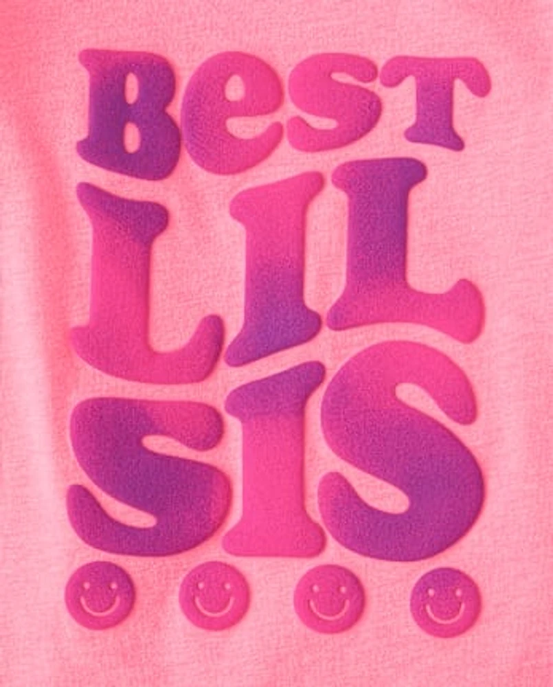 Baby And Toddler Girls Best Lil Sis Graphic Tee