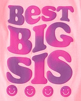 Girls Best Big Sis Graphic Tee