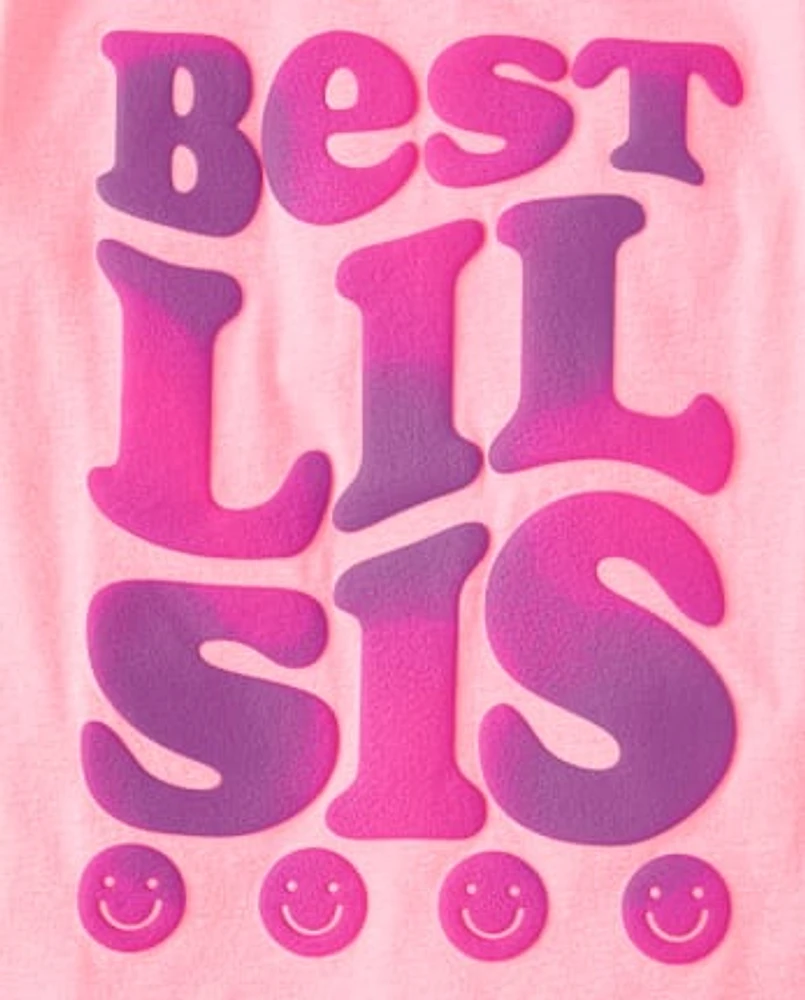 Girls Best Lil Sis Graphic Tee