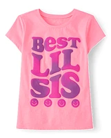 Girls Best Lil Sis Graphic Tee