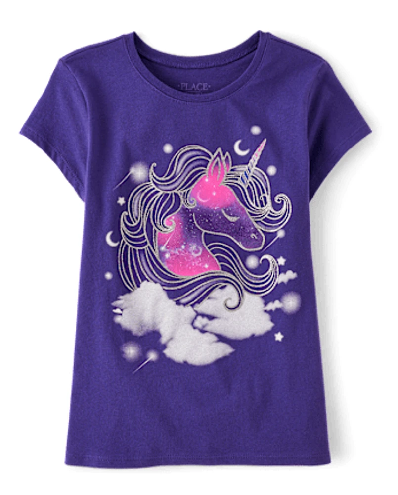 Girls Unicorn Graphic Tee