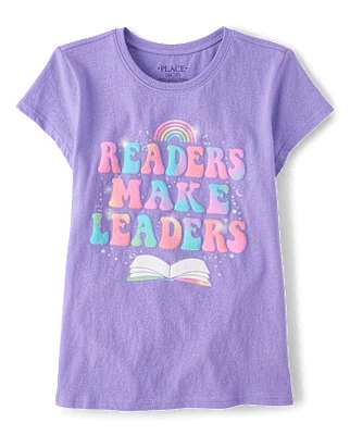 Girls Readers Make Leaders Graphic Tee