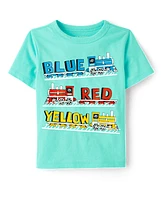 Baby And Toddler Boys Train Colors Graphic Tee