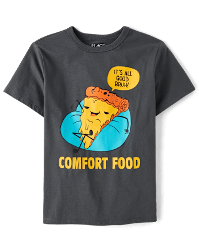 Boys Pizza Comfort Food Graphic Tee