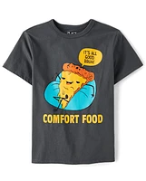 Boys Pizza Comfort Food Graphic Tee