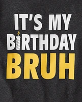 Boys Birthday Bruh Graphic Tee