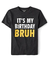 Boys Birthday Bruh Graphic Tee