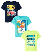 Boys Summer Graphic Tee 3-Pack