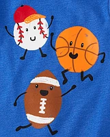 Baby And Toddler Boys Happy Sports Graphic Tee