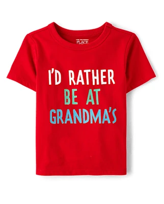 Baby And Toddler Boys Grandma Graphic Tee