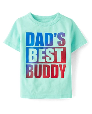 Baby And Toddler Boys Dad's Best Buddy Graphic Tee