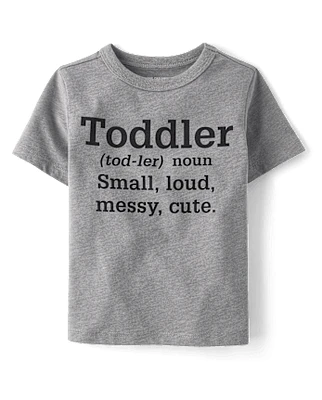 Baby And Toddler Boys Definition Graphic Tee