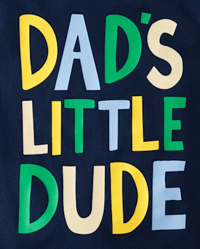 Baby And Toddler Boys Dad's Little Dude Graphic Tee