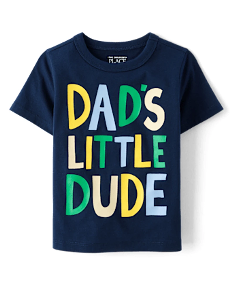 Baby And Toddler Boys Dad's Little Dude Graphic Tee