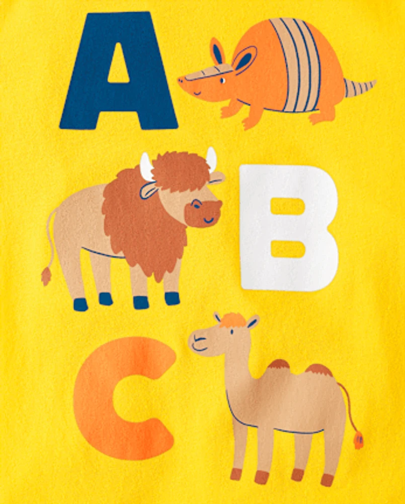 Baby And Toddler Boys Animal Alphabet Graphic Tee