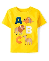 Baby And Toddler Boys Animal Alphabet Graphic Tee