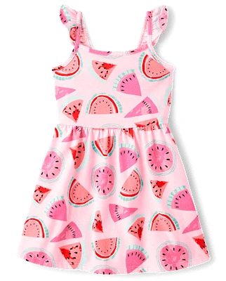 Baby And Toddler Girls Print Flutter Dress