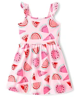 Baby And Toddler Girls Print Flutter Dress