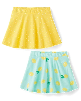 Toddler Girls Print Skort 2-Pack